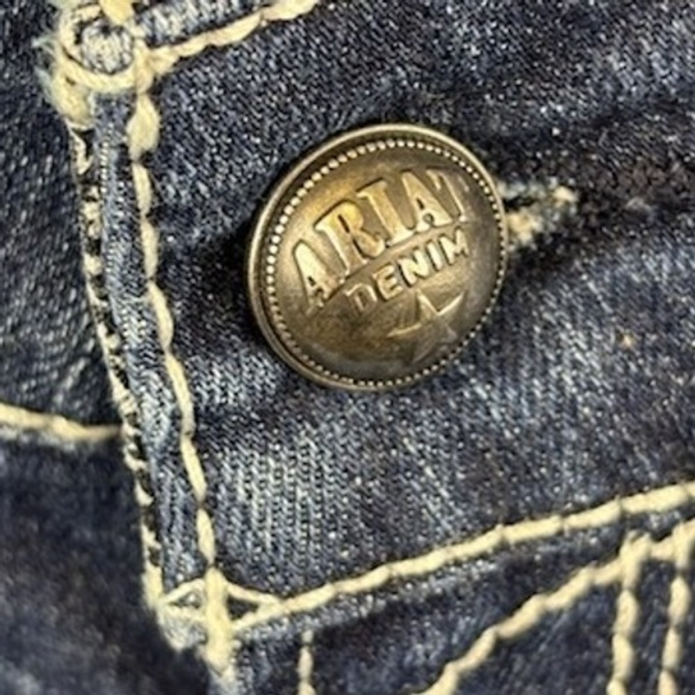 Ariat REAL Denim Bootcut Jeans Wash Embellished‎ Pockets Women Size 29L - Picture 5 of 7